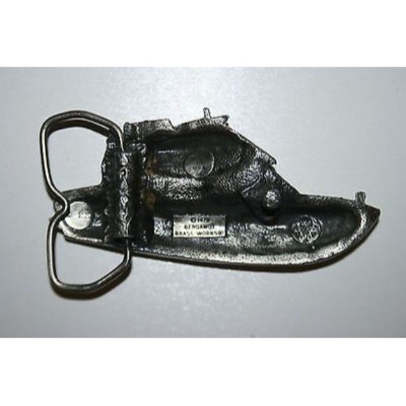 Vintage Yacht Cabin Cruiser BOAT Maritime Seafaring Marine Bergamot Belt Buckle - Picture 3 of 5